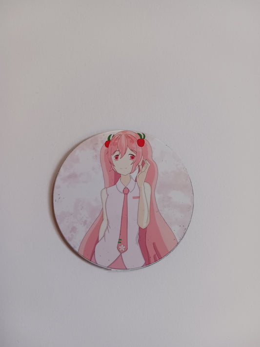 Sakura Miku Round Magnet