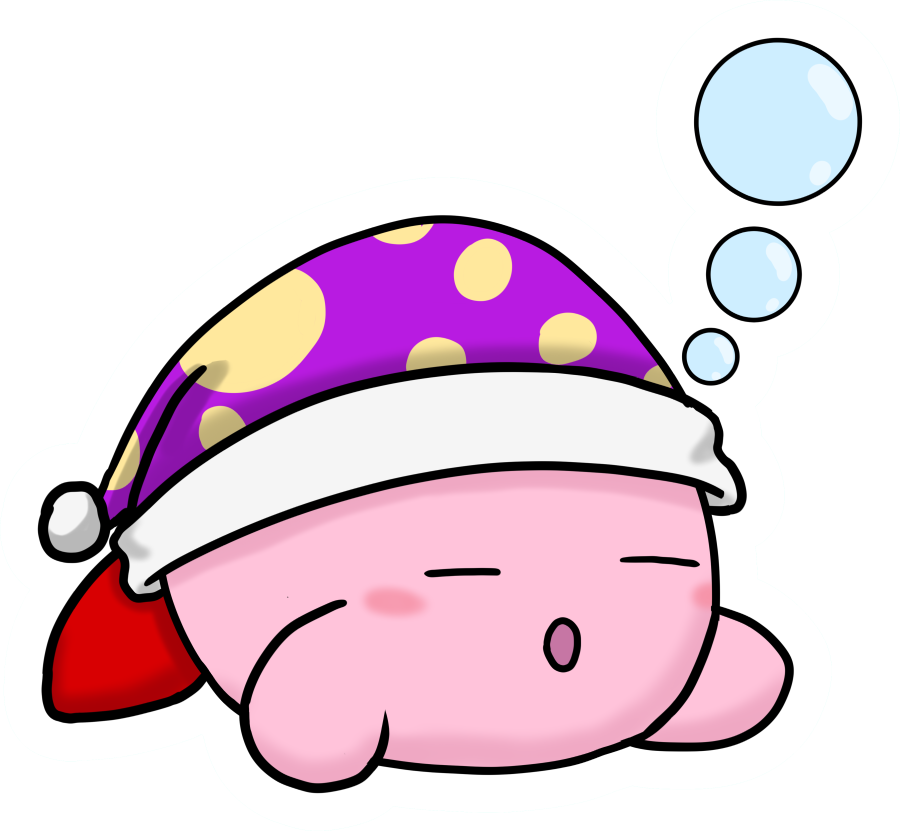 Sleep Kirby 3"/4" Sticker