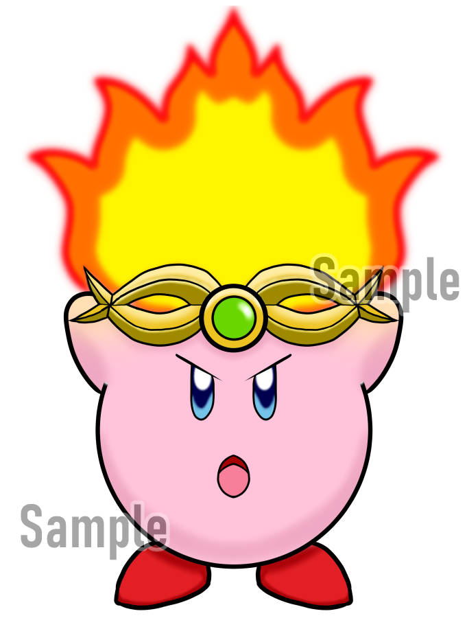 Fire Kirby 3" Sticker