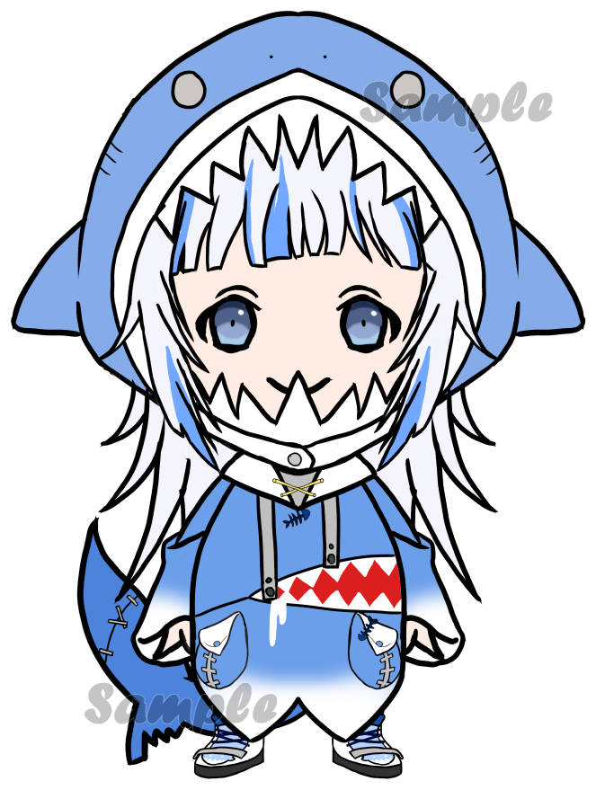 Chubby Chibis - Gawr Gura Sticker