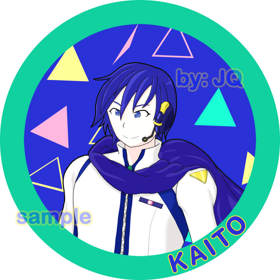 Project Sekai/Vocaloid Stickers:  KAITO 3" Round Sticker (+Bonus!)