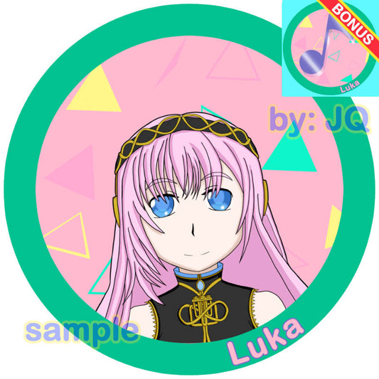Project Sekai/Vocaloid Stickers:  Luka 3" Round Sticker (+ Bonus!)