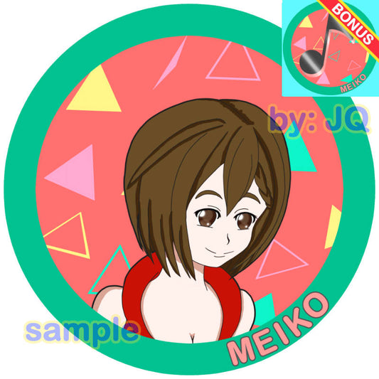 Project Sekai/Vocaloid Stickers:  MEIKO 3" Round Sticker (+Bonus!)