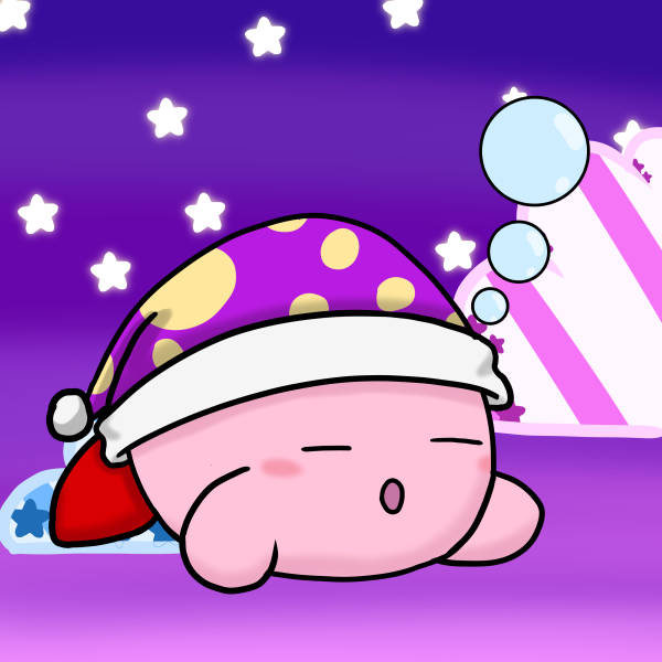 Sleep Kirby - 8" Print