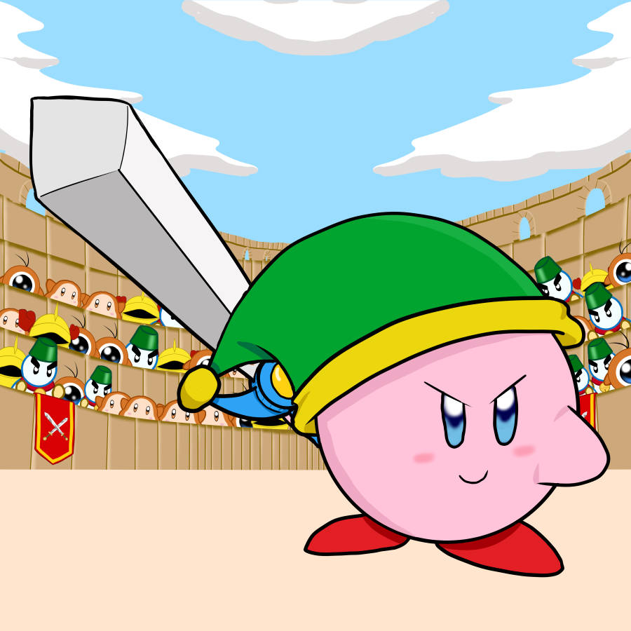 Sword Kirby - 8" Print