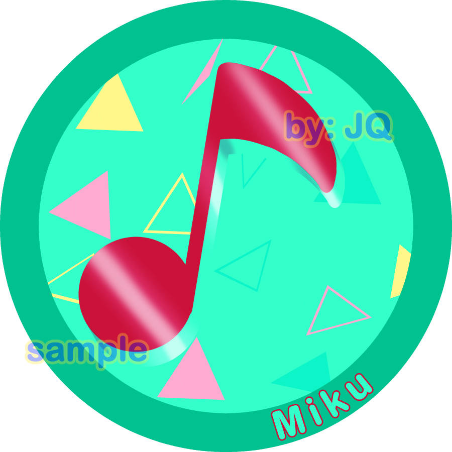 Project Sekai/Vocaloid Stickers:  Miku 3" Round Sticker (+Bonus!)