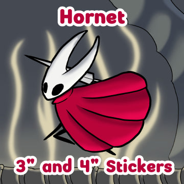 Hollow Knight/Silksong - Hornet 3"/4" Stickers