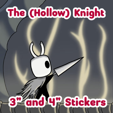 Hollow Knight - The Knight 3"/4" Stickers