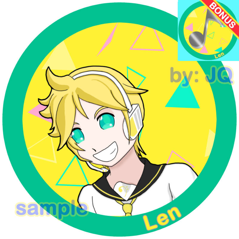 Project Sekai/Vocaloid Stickers:  Len 3" Round Sticker (+Bonus!)