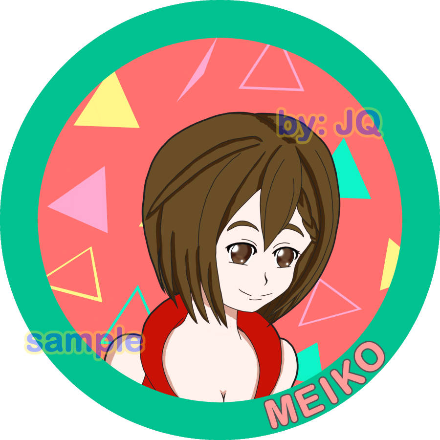 Project Sekai/Vocaloid Stickers:  MEIKO 3" Round Sticker (+Bonus!)