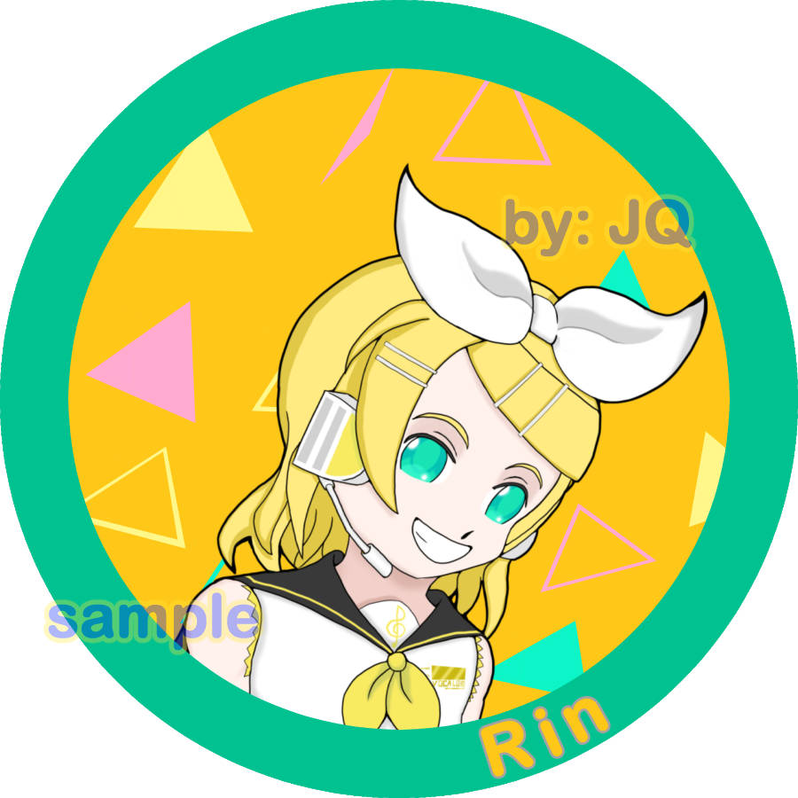 Project Sekai/Vocaloid Stickers:  Rin 3" Round Sticker (+Bonus!)